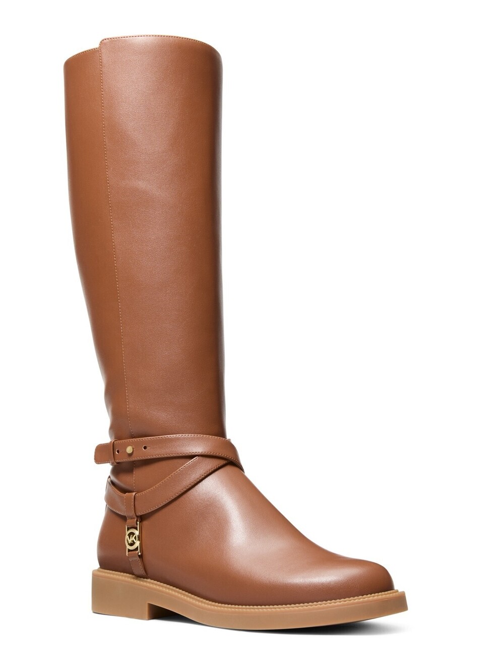 Michael Kors Womens Mandy Knee High Boots Luggage Smooth 7M